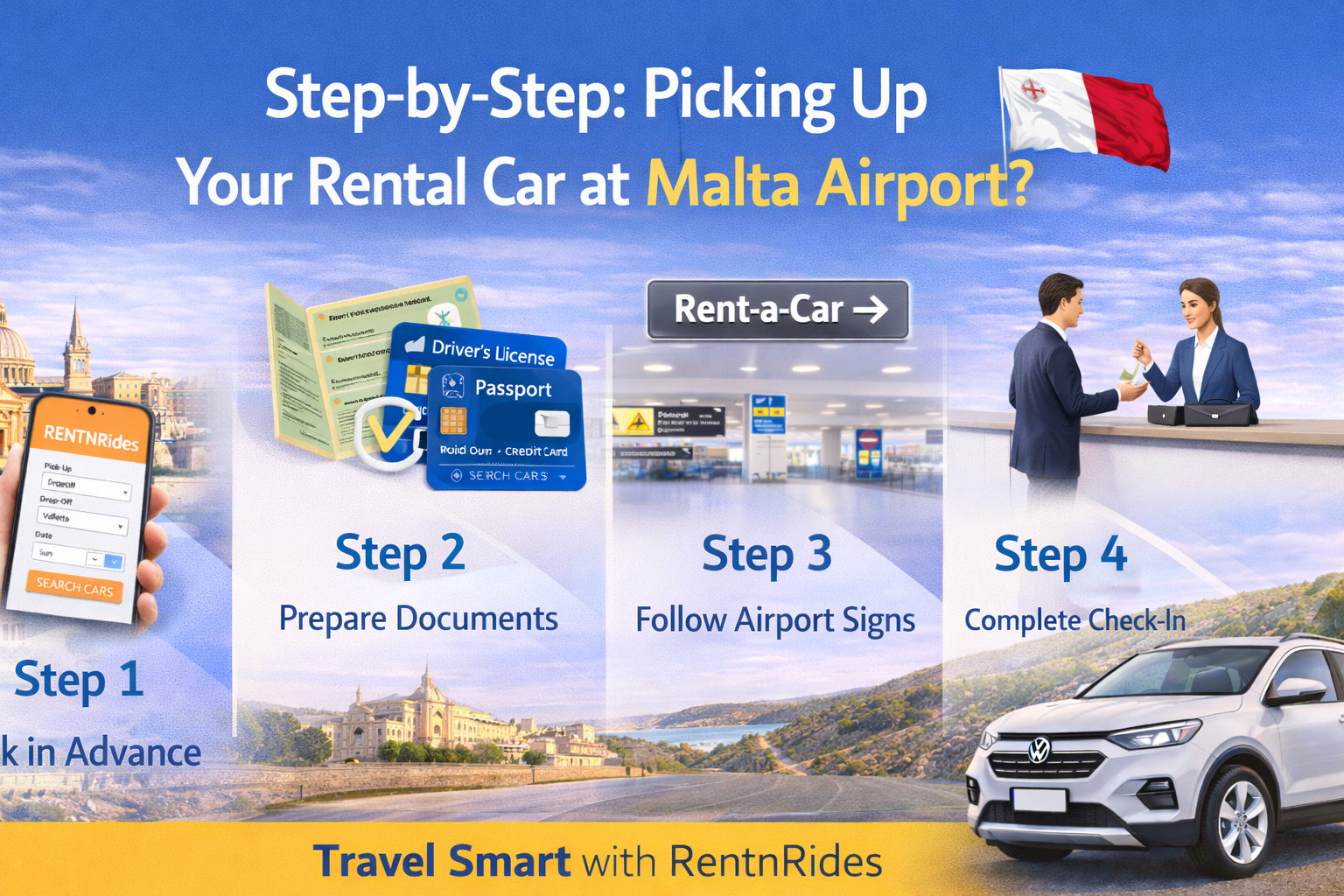 Step-by-Step: Picking Up Your Rental Car at Malta Airport?
